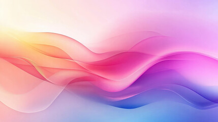 Fototapeta premium Abstract waves in soft pastel colors create a serene and calming visual effect.