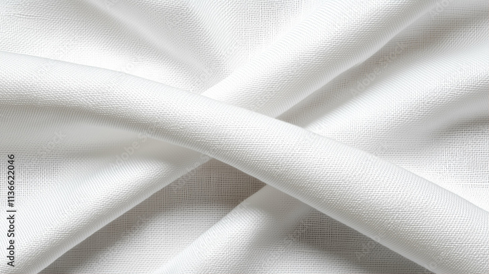 Poster white fabric textured background showcasing soft drapery and intricate patterns for creative design