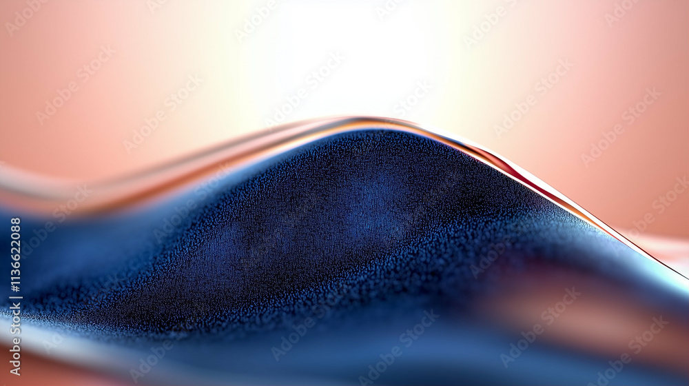 Poster abstract waves in a soft flowing background creating a serene and modern texture