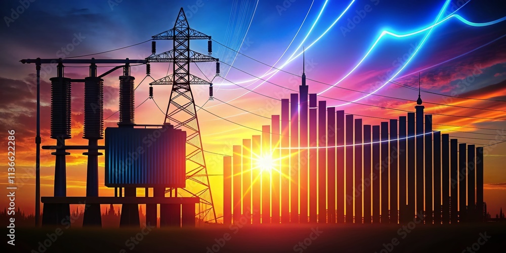 Poster silhouette photography: bar graph led indicator power supply transformer