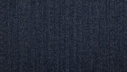 Dark Gray Herringbone Fabric Close-Up