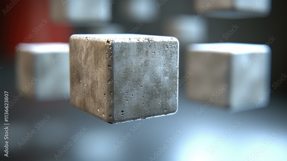 Poster textureless 3d product render geometric shapes abstract image one main object high quality very deta
