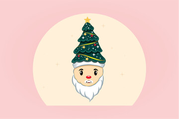 Unique Christmas character mascot head.eps