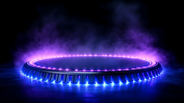 A stunning glowing podium for product presentation. can be also used as modern background or wallpper. or can be used in design projects