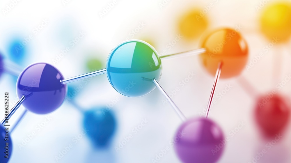 Poster Exploring Colorful Connections in a Vibrant Molecular Network at a Science Fair