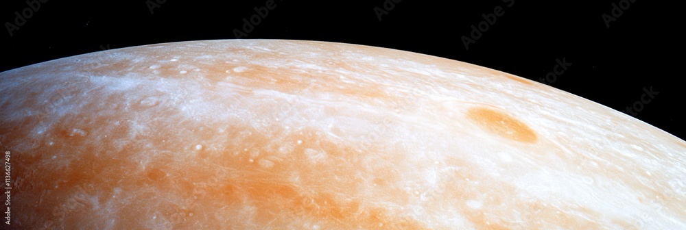Poster vibrant hues of mercury captured in a celestial landscape under the abyss