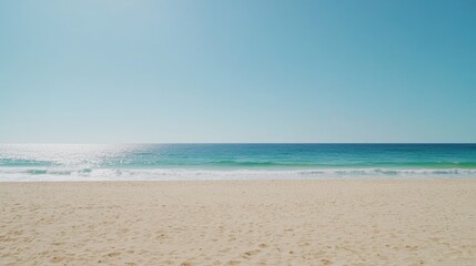 Relaxing Seascape on Sunny Beach Summer Ocean View Tranquil Landscape Bright Atmosphere for Peaceful Escapes