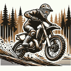 motocross rider on a motorcycle