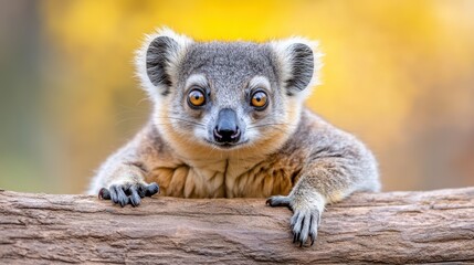 Obraz premium Playful Wildlife Encounter Showcases a Curious Creature at a Vibrant Park Setting