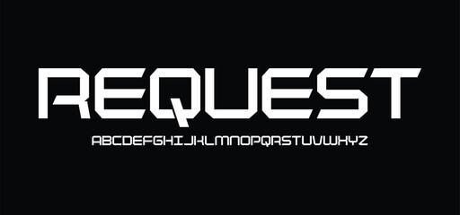 Abstract technology futuristic alphabet font. digital space typography vector illustration design
