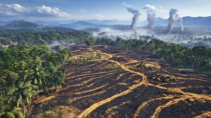 A global map showing the areas most affected by deforestation, highlighting regions in critical danger. 