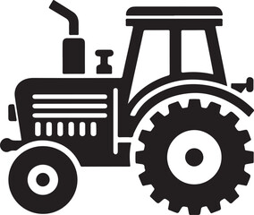 Tractor silhouette vector illustration, tractor vector