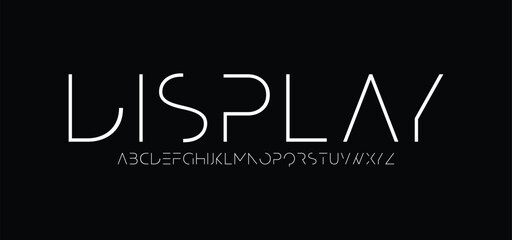 Abstract technology futuristic alphabet font. digital space typography vector illustration design