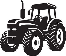 Tractor silhouette vector illustration, tractor vector