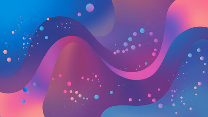 An abstract design illustration with a gradient of blue, purple, and pink.