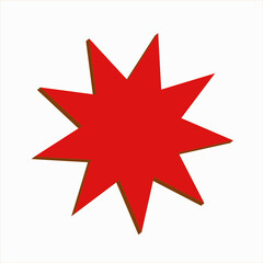 3d Red star