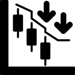 Decreasing Bar Graph Icon