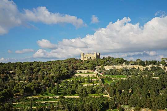 Verdala Palace in Buskett Gardens on Malta official summer residence of President of Malta