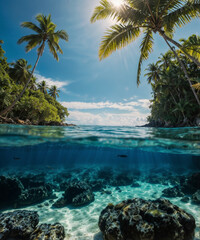 tropical paradise island