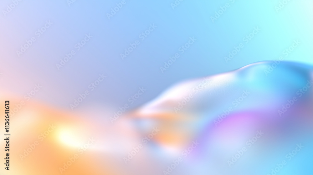 Poster abstract shape background with soft colors and smooth gradients for creative design