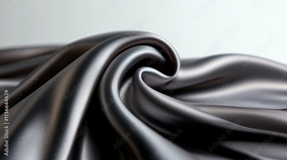 Poster silk fabric with smooth texture flowing elegantly in soft light