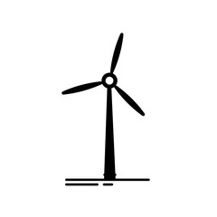 wind turbine, windmill - vector icon © KR Studio