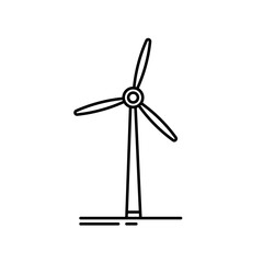 wind turbine, windmill - vector icon