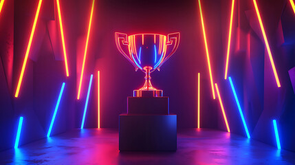 Unveiling the Essence of Esports Excellence: Immersive Digital Artwork of the Champion Trophy