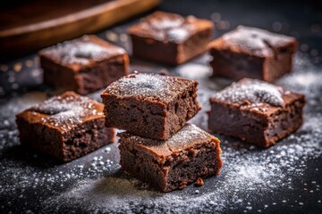 Tilt-Shift Chocolate Brownies: Delicious Homemade Baked Goods Photography