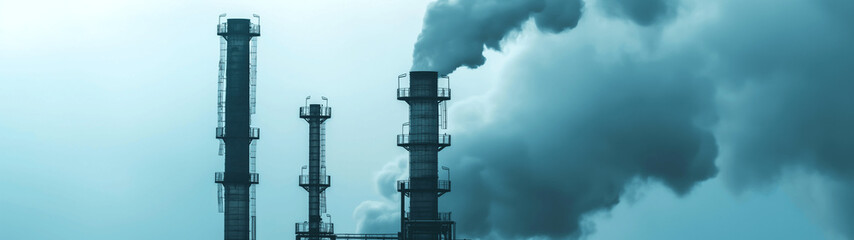  Industrial Pollution - Smokestacks Emitting Dark Clouds
