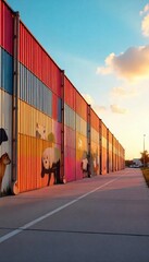 Fototapeta premium Fence for buildings. The best image for inspiration on the latest trends in current seasonal designs. 