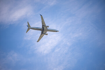 Aircraft in the sky  before landing