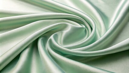 Obraz premium Abstract Draped Fabric in Soft Mint Green A Textural Study of Flowing, Smooth, and Elegant Material