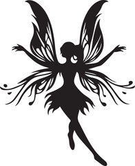 Fairies silhouette collection Little fairies set