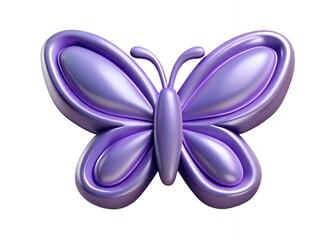 Fototapeta premium butterfly on white background Art design logo animal