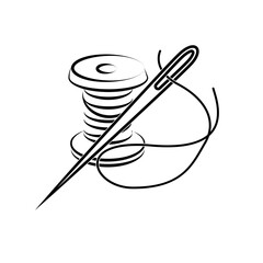 Thread and Needle illustration template