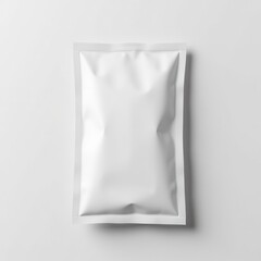 Lifelike sachet mockup showcasing a matte finish and soft, even lighting.
