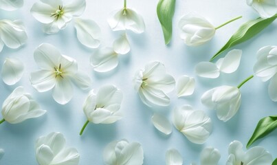A white flower with a green stem