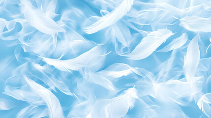 Fototapeta premium Blue background with zephyr shapes and seamless texture, light, textile, delicate. Zephyrine. Illustration