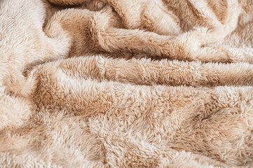 ファー生地　ベージュ