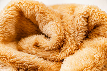 ふんわりファー生地　ベージュ