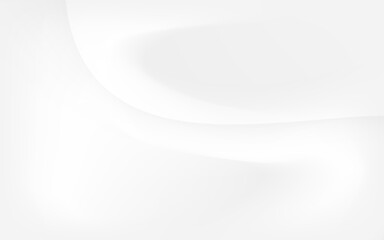 Smooth white abstract flowing background curve gradient design
