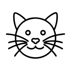 cat whiskers icon, cat day line art, cat day icon - simple black line art icon of cat whiskers, symbolizing cat day celebrations. cat day vector art.