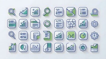 Seo and web Line  Icons 16