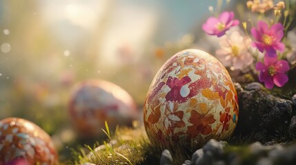 Easter eggs composition composition background