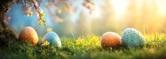 Easter eggs composition composition background