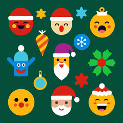 set of christmas icons