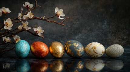 Easter eggs composition composition background