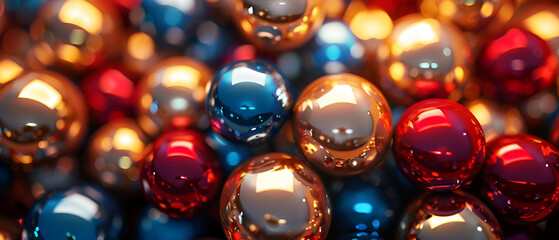 Shiny colored balls abstract background 