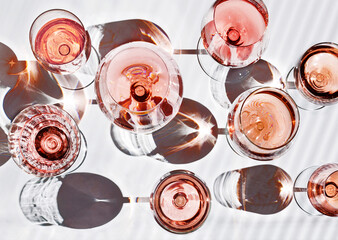 Roséweingläser